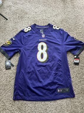 Nike Baltimore Ravens Lamar Jackson Purple Mens Game Player Jersey (L)